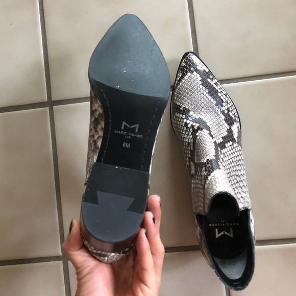 NEW Marc Fisher Python Booties Boots - Picture 4 of 4